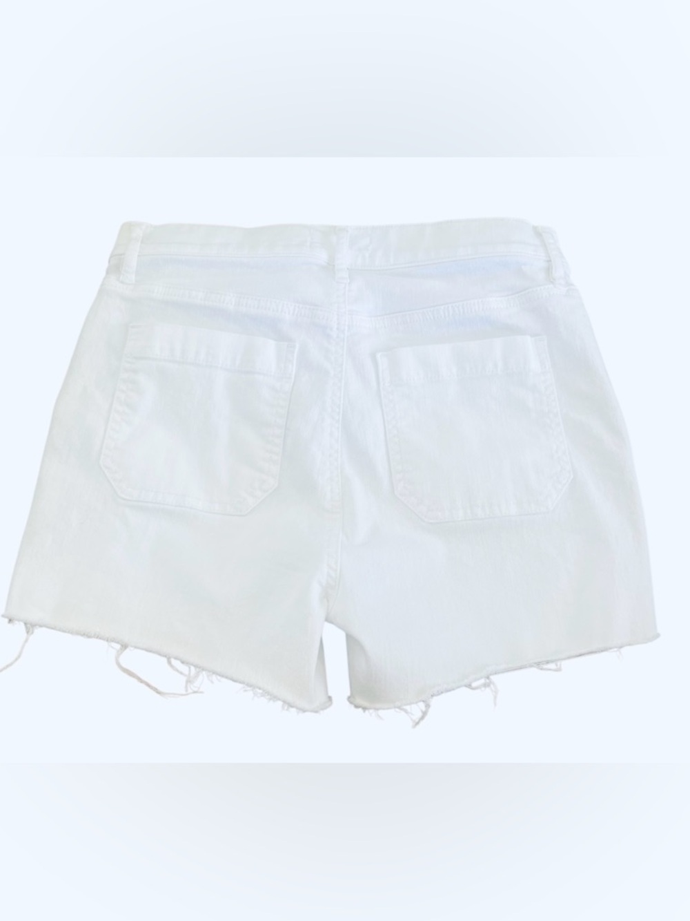 LOFT White Frayed Hem Denim Shorts 🩳 - Picture 6 of 6